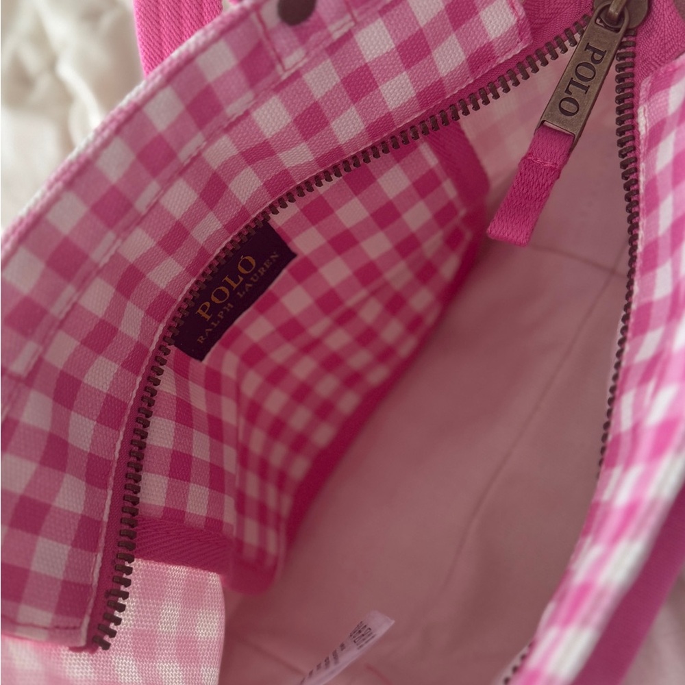 Polo by Ralph Lauren Pink Gingham Tote - Picture 4 of 4